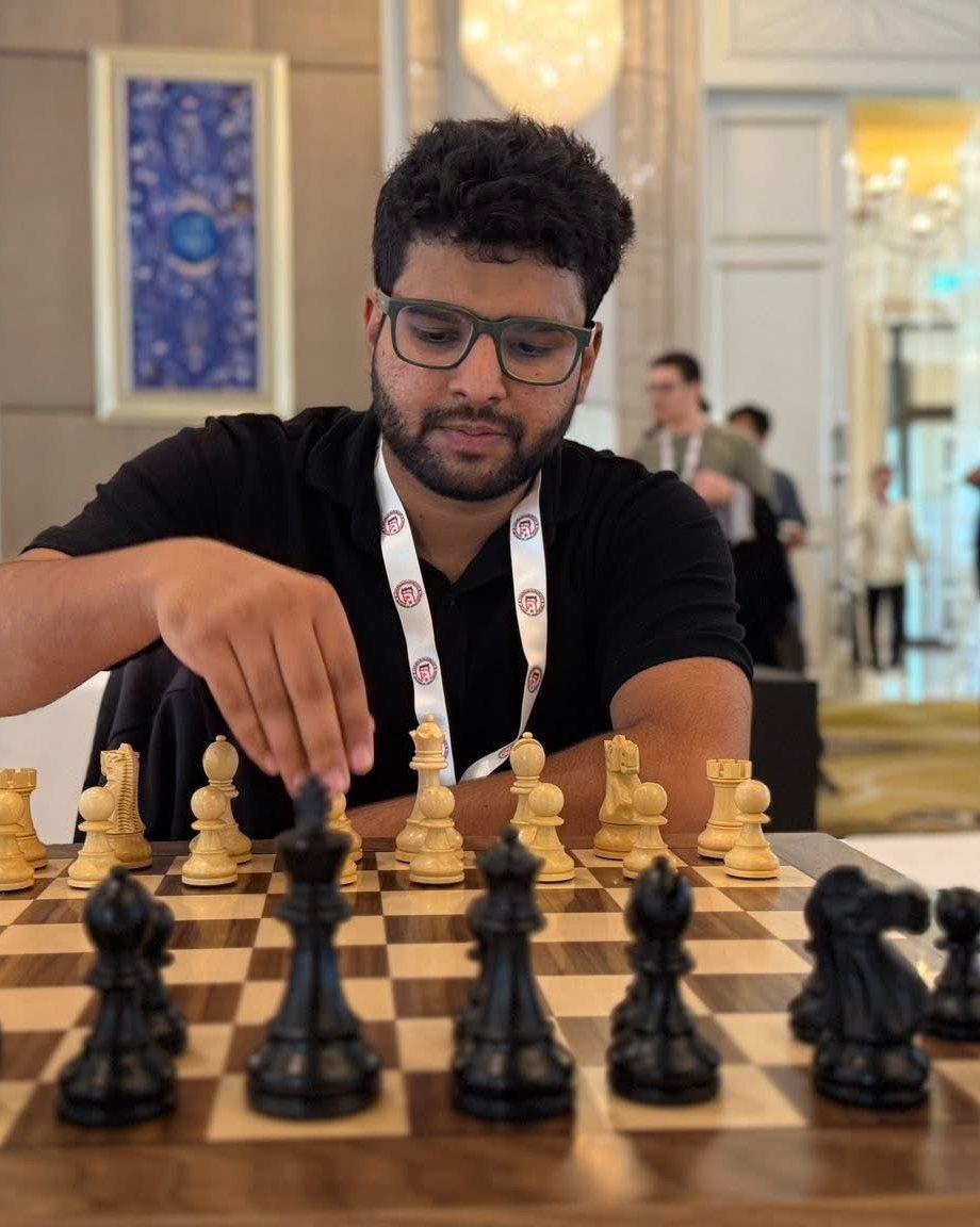 IM Suyog Wagh making a move during a tournament game